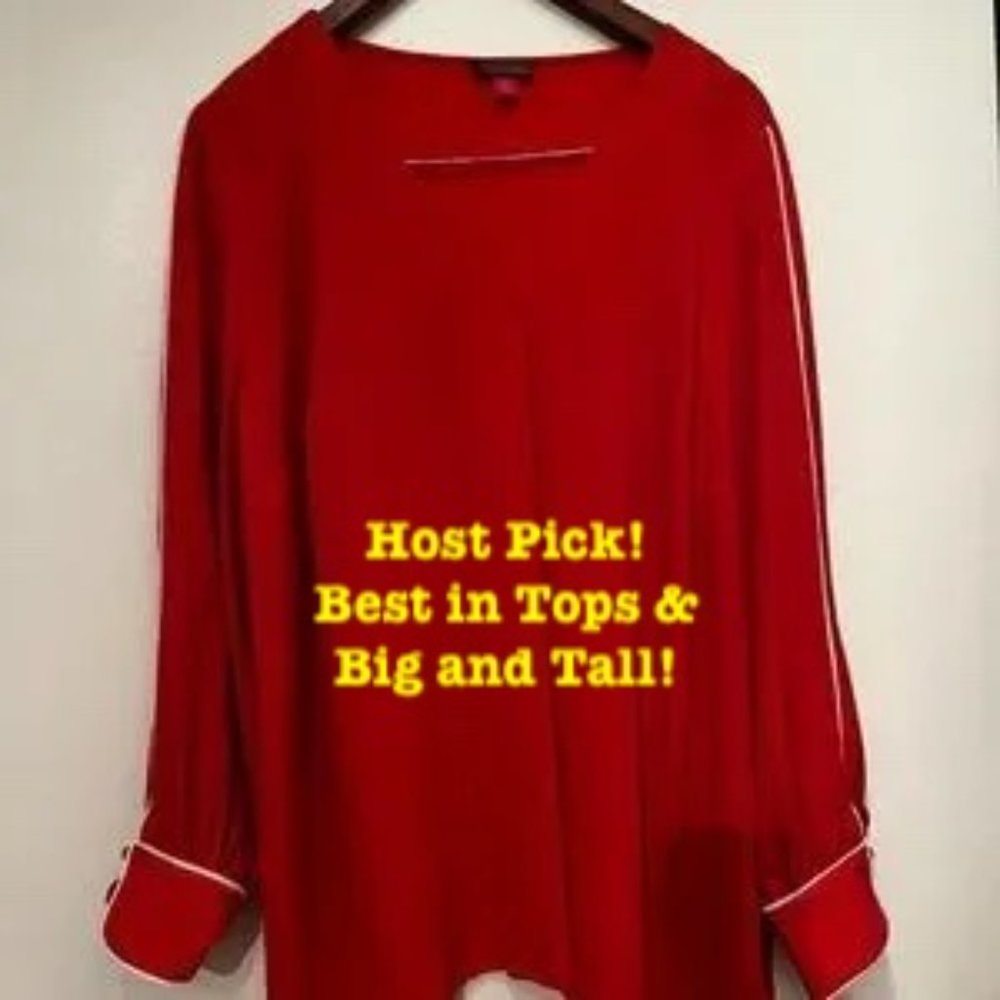 Vince Camuto 1X Blouse - Orange (Worn Once)